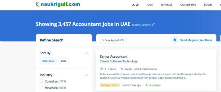 Accountant job in UAE