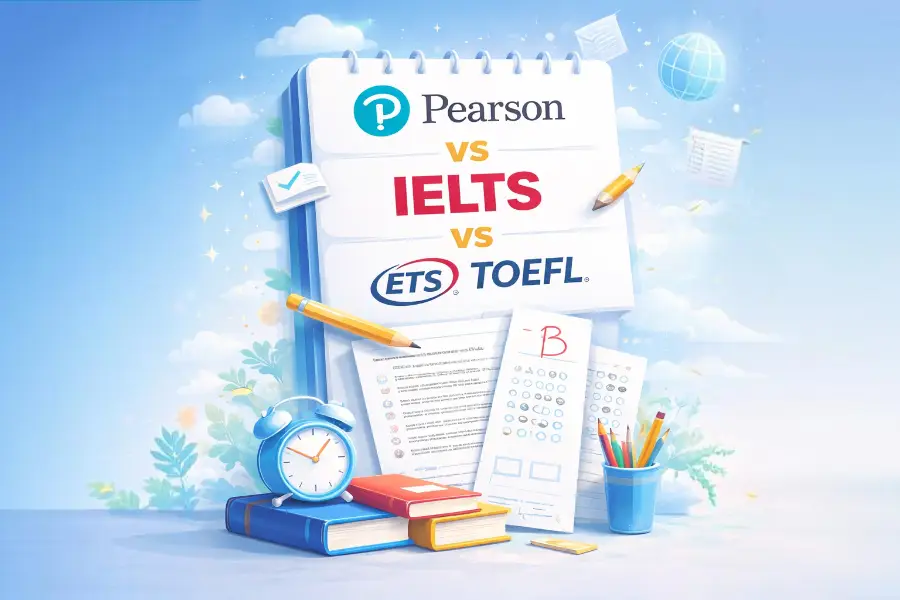 PTE vs IELTS vs TOEFL full comparison 2026