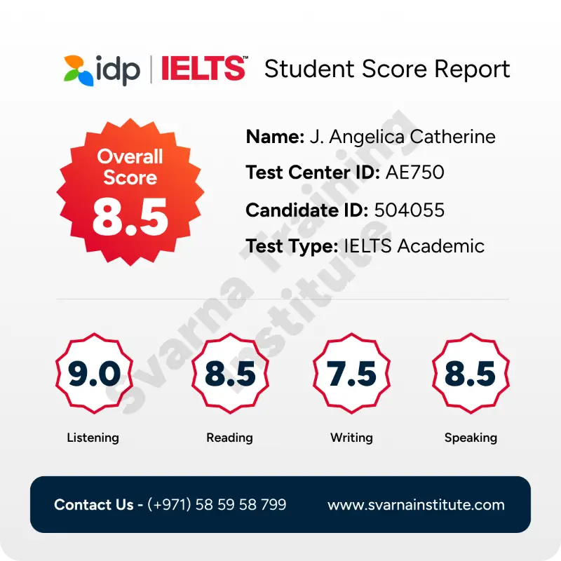 IELTS Score 8.5 (highest results so far)